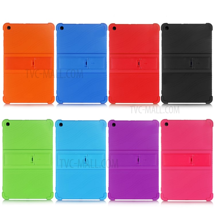 Soft Silicone Tablet Case Kickstand Design Tablet Protective Cover for Samsung Galaxy Tab A 10.1 (2019) T515 T510 - Purple-6