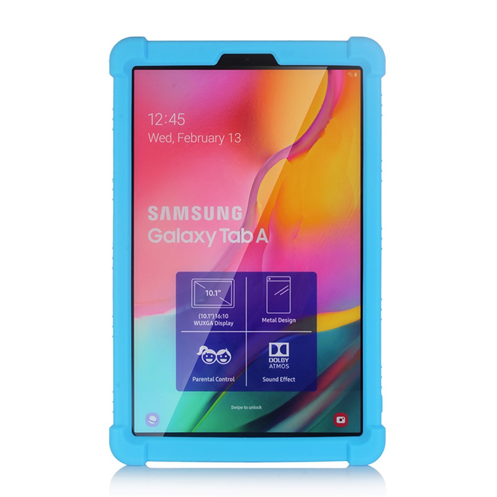 Soft Silicone Tablet Case Kickstand Design Tablet Protective Cover for Samsung Galaxy Tab A 10.1 (2019) T515 T510 - Baby Blue-2