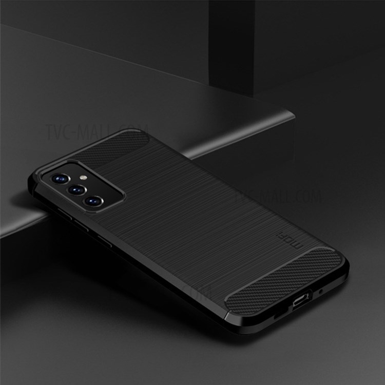 MOFI Brushed Carbon Fiber Design Well-Protected Flexible TPU Cover for Samsung Galaxy A82 5G/Quantum 2 - Black-10