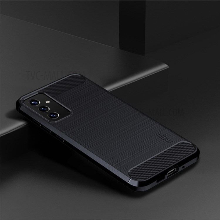 MOFI Brushed Carbon Fiber Design Well-Protected Flexible TPU Cover for Samsung Galaxy A82 5G/Quantum 2 - Blue-10