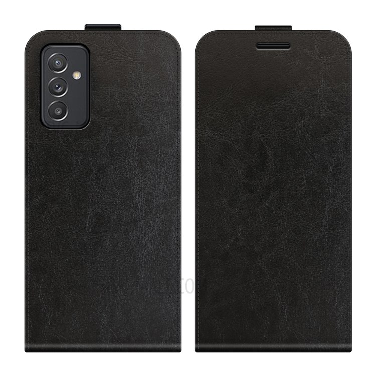 Crazy Horse Leather Protector Case Vertical Flip Phone Cover with Card Slot for Samsung Galaxy Quantum 2 - Black-7