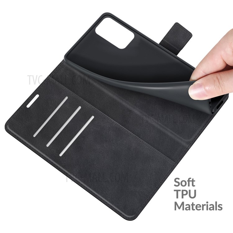 For Samsung Galaxy Quantum 2 Magnetic Square Clasp Leather Wallet Stand Protective Case - Black-5