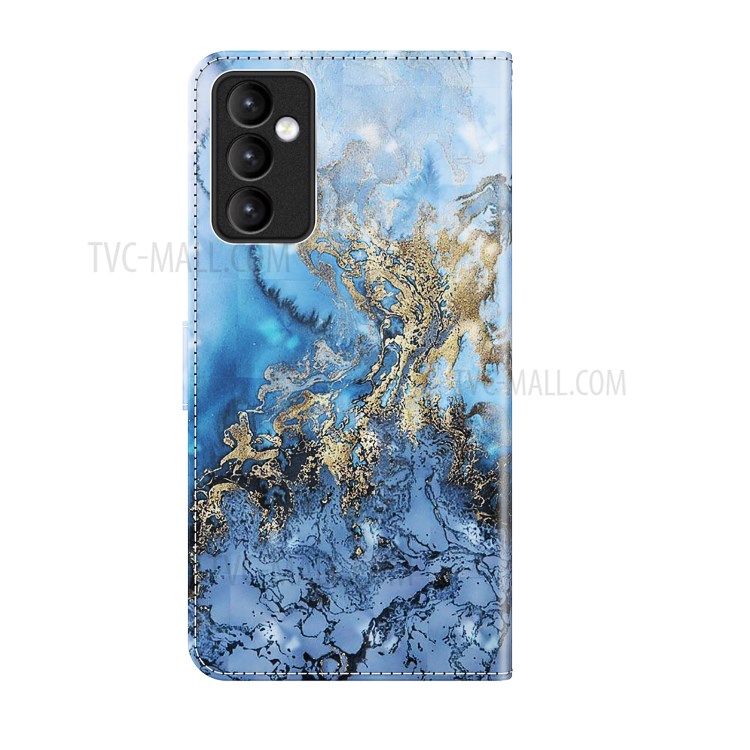 3D Pattern Printing Leather Mobile Phone Shell Stand Case Cover with Strap for Samsung Galaxy A82 5G - Milky Way-8