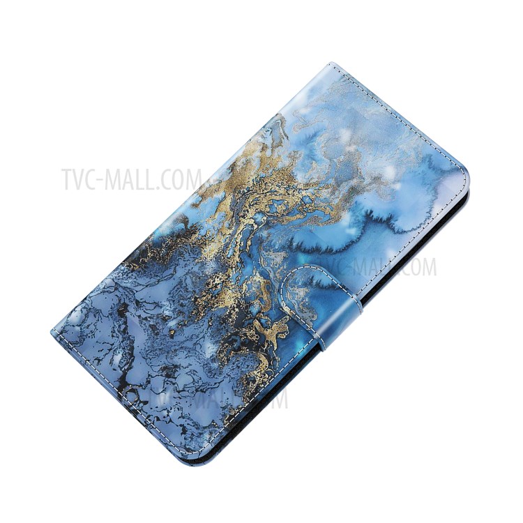 3D Pattern Printing Leather Mobile Phone Shell Stand Case Cover with Strap for Samsung Galaxy A82 5G - Milky Way-9