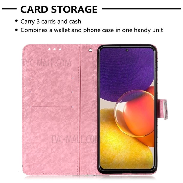 3D Pattern Printing Leather Wallet Stand Phone Case Shell for Samsung Galaxy A82 5G - Rose Red Butterfly-5