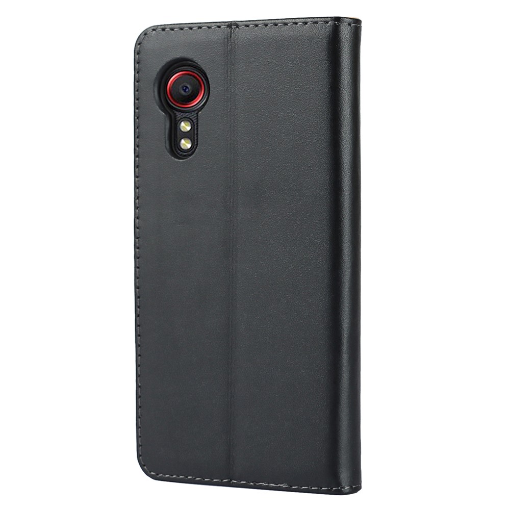 Split Leather Wallet Stand Phone Protector Case Shell for Samsung Galaxy Xcover 5-3