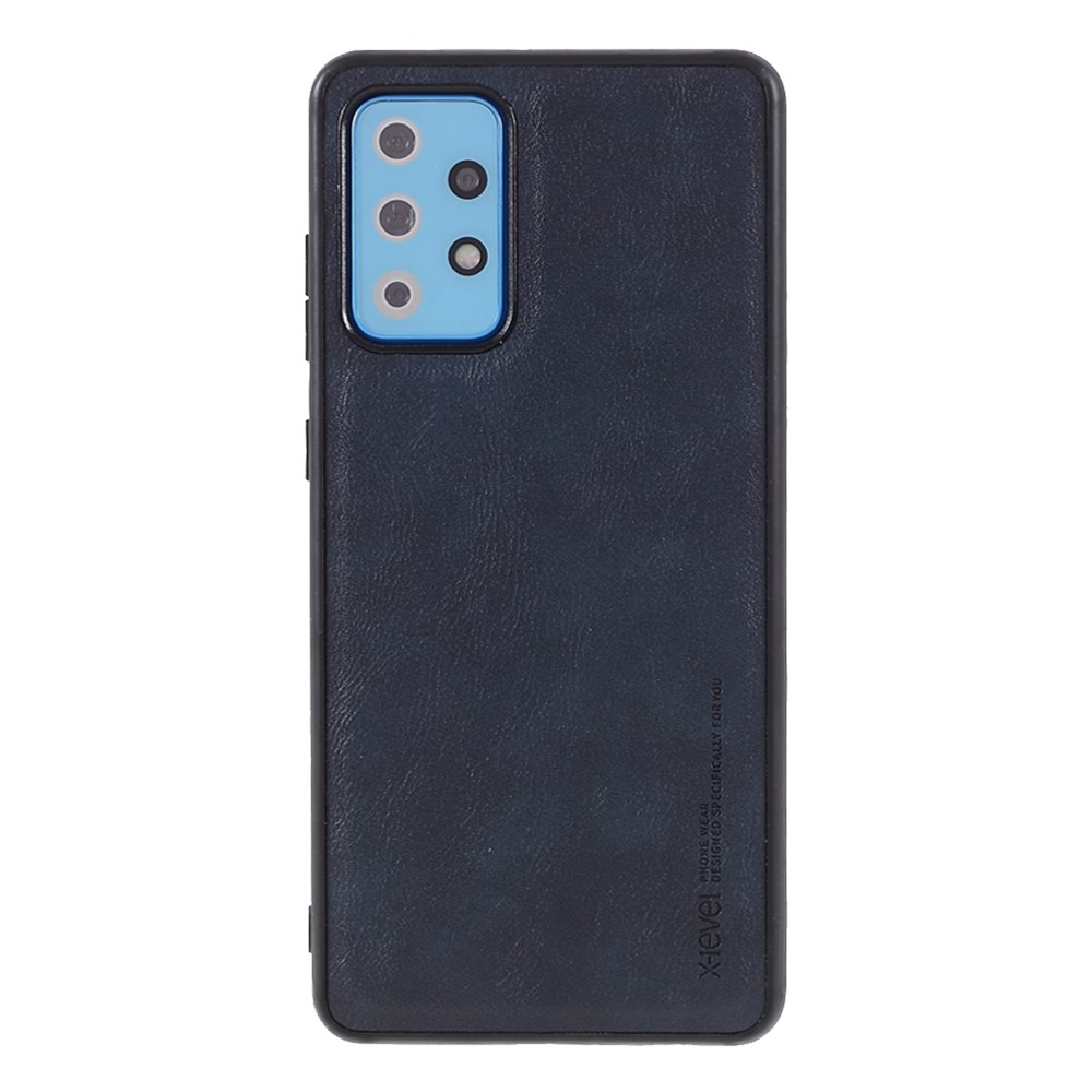 X-LEVEL Vintage Style TPU Phone Shell Coated with PU Leather for Samsung Galaxy A52 4G/5G - Blue-2