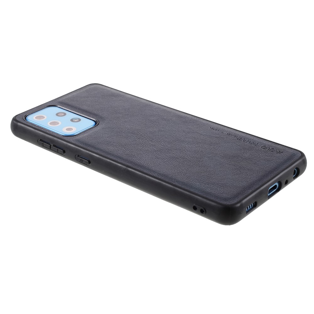 X-LEVEL Vintage Style TPU Phone Shell Coated with PU Leather for Samsung Galaxy A52 4G/5G - Blue-4