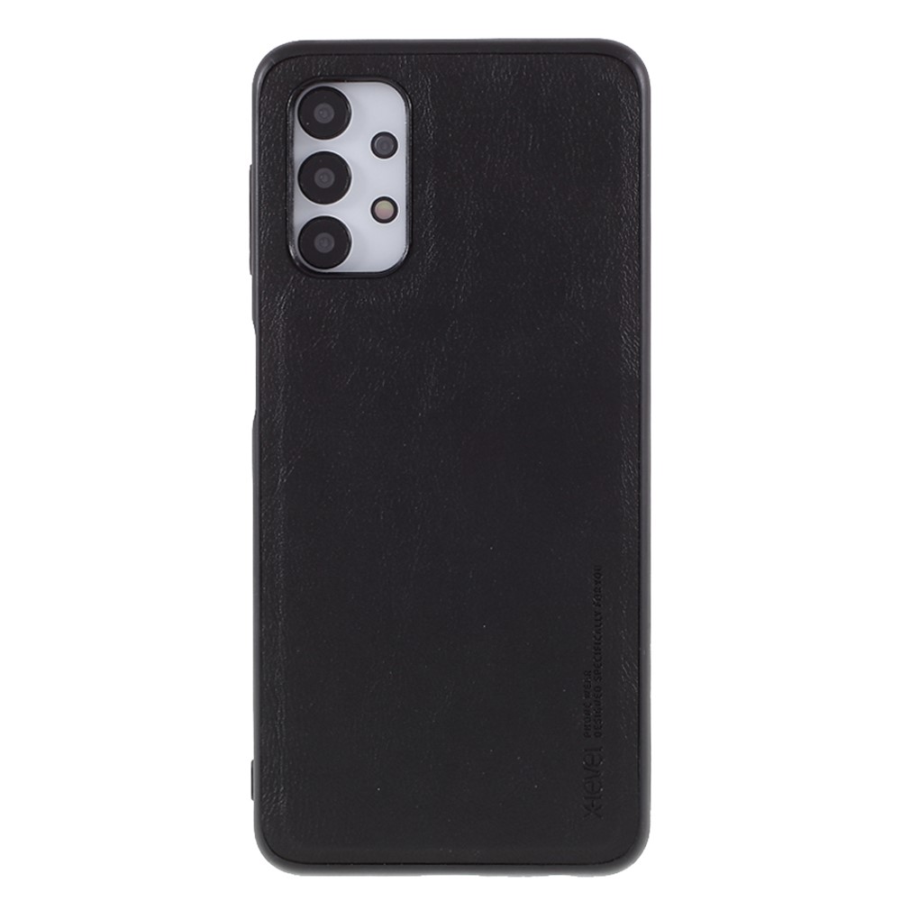 X-LEVEL TPU & PU Leather Vintage Style Phone Shell for Samsung Galaxy A32 5G - Black-2