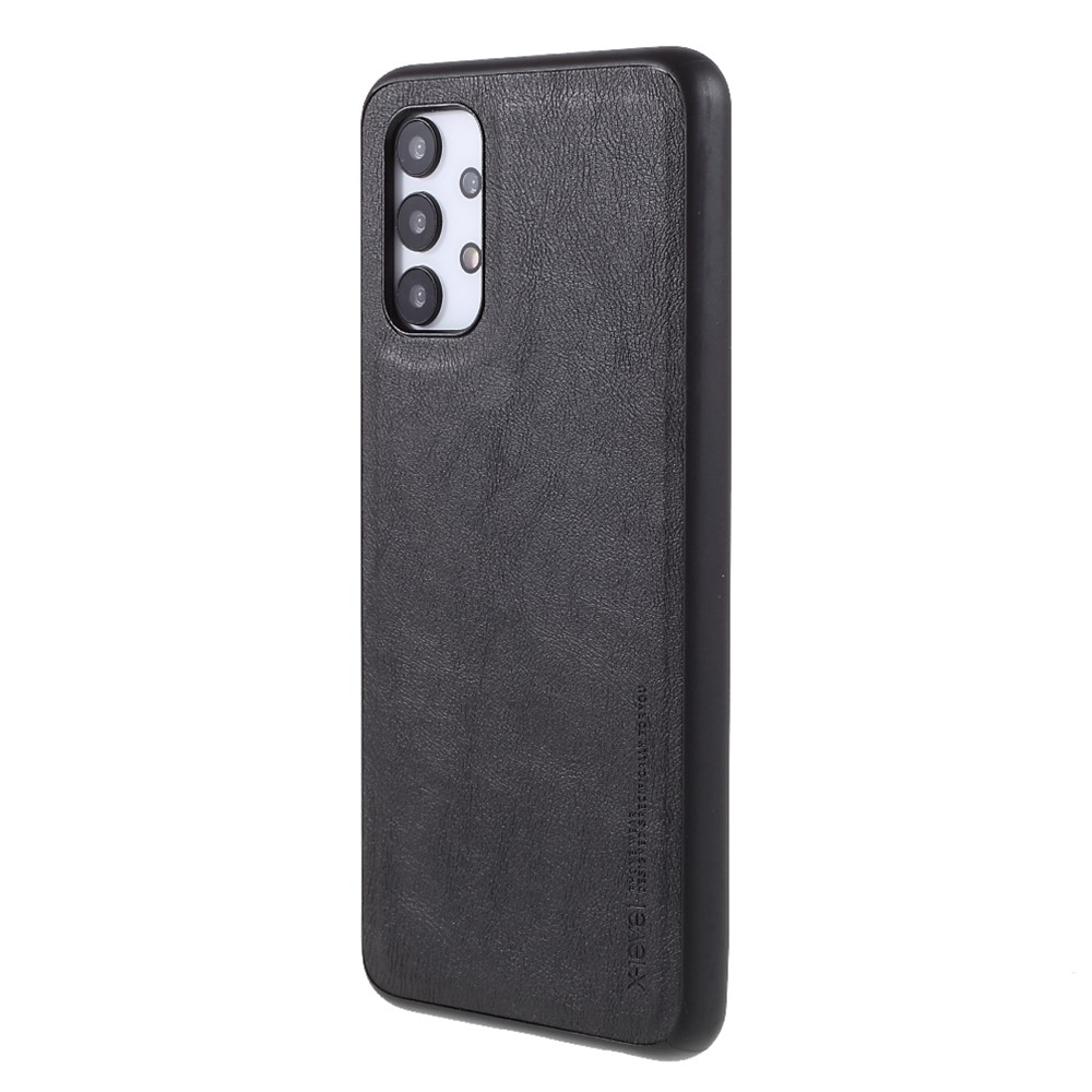 X-LEVEL TPU & PU Leather Vintage Style Phone Shell for Samsung Galaxy A32 5G - Black-3