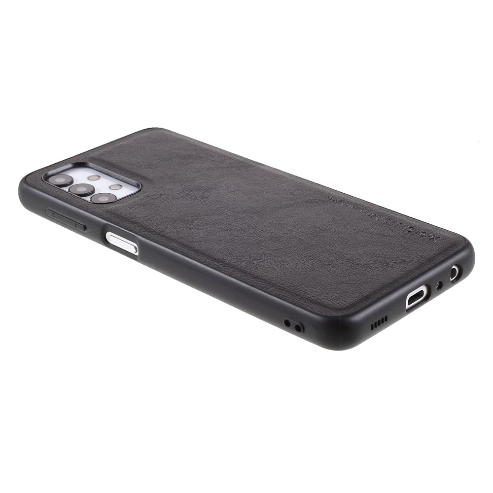 X-LEVEL TPU & PU Leather Vintage Style Phone Shell for Samsung Galaxy A32 5G - Black-4
