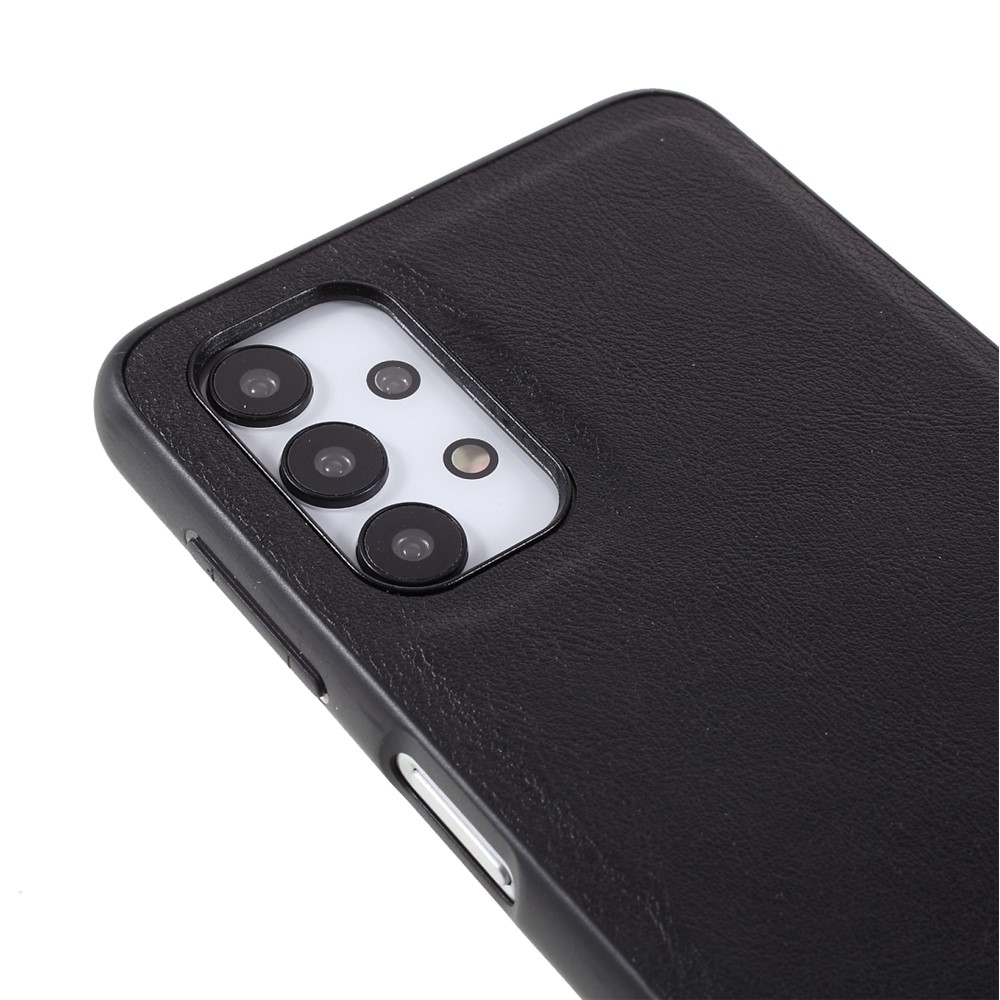 X-LEVEL TPU & PU Leather Vintage Style Phone Shell for Samsung Galaxy A32 5G - Black-6