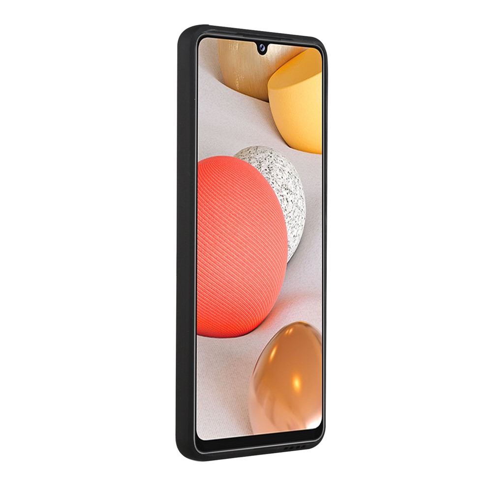 Soft TPU Phone Case Card Slot Cover for Samsung Galaxy M12 - Black-4