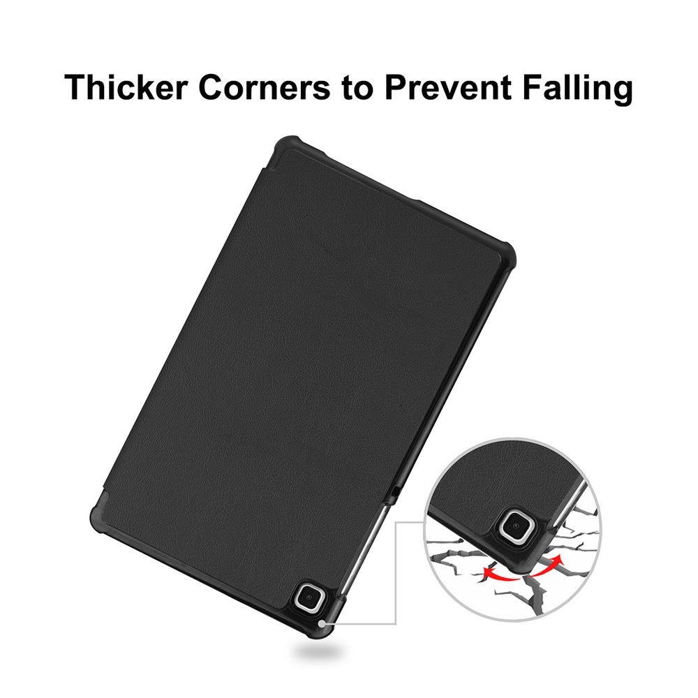 ENKAY ENK-8030 Tri-fold Stand PU Leather Auto Wake Sleep Tablet Case Cover with Pen Slot for Samsung Galaxy Tab A7 Lite 8.7-inch T220 / T225 - Black-4