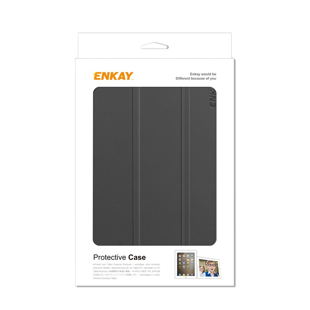ENKAY ENK-8030 Tri-fold Stand PU Leather Auto Wake Sleep Tablet Case Cover with Pen Slot for Samsung Galaxy Tab A7 Lite 8.7-inch T220 / T225 - Black-6