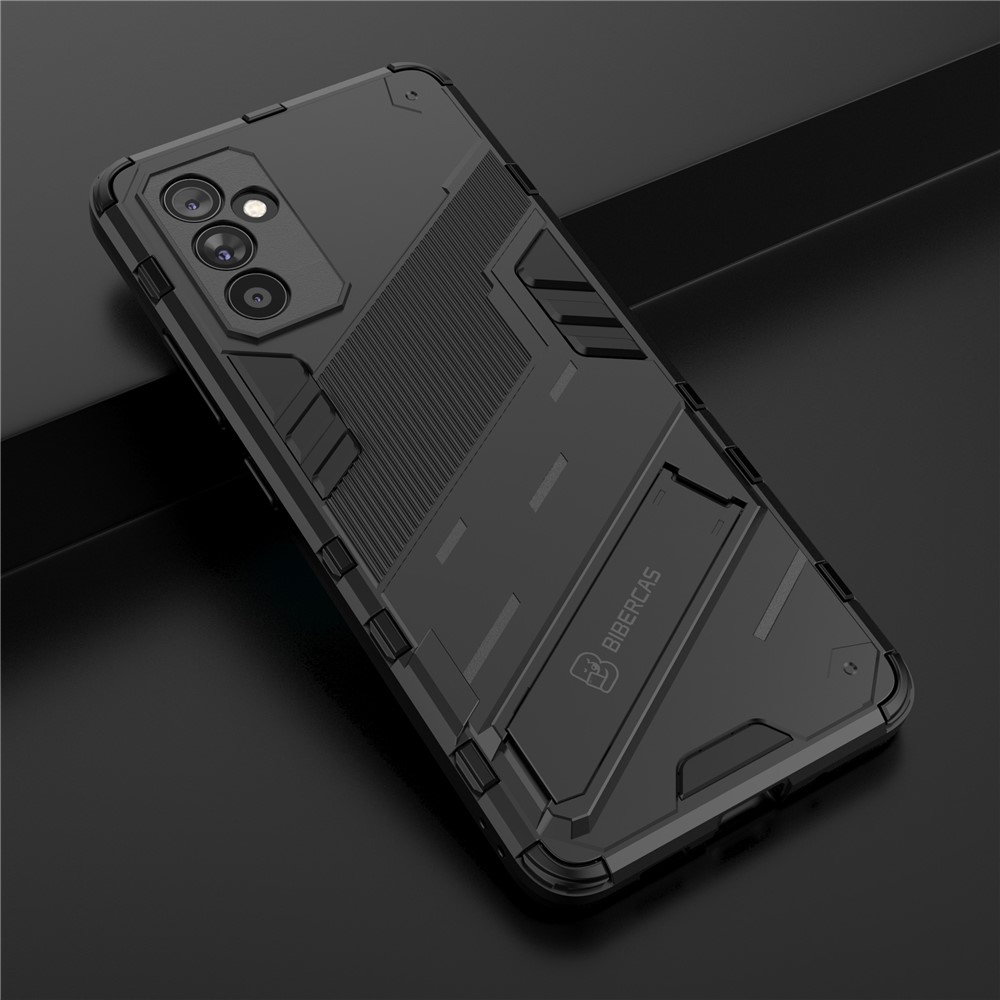 For Samsung Galaxy A82 5G Anti-scratch TPU + PC Hybrid Phone Back Case Shockproof Cover with Kickstand - Black-7