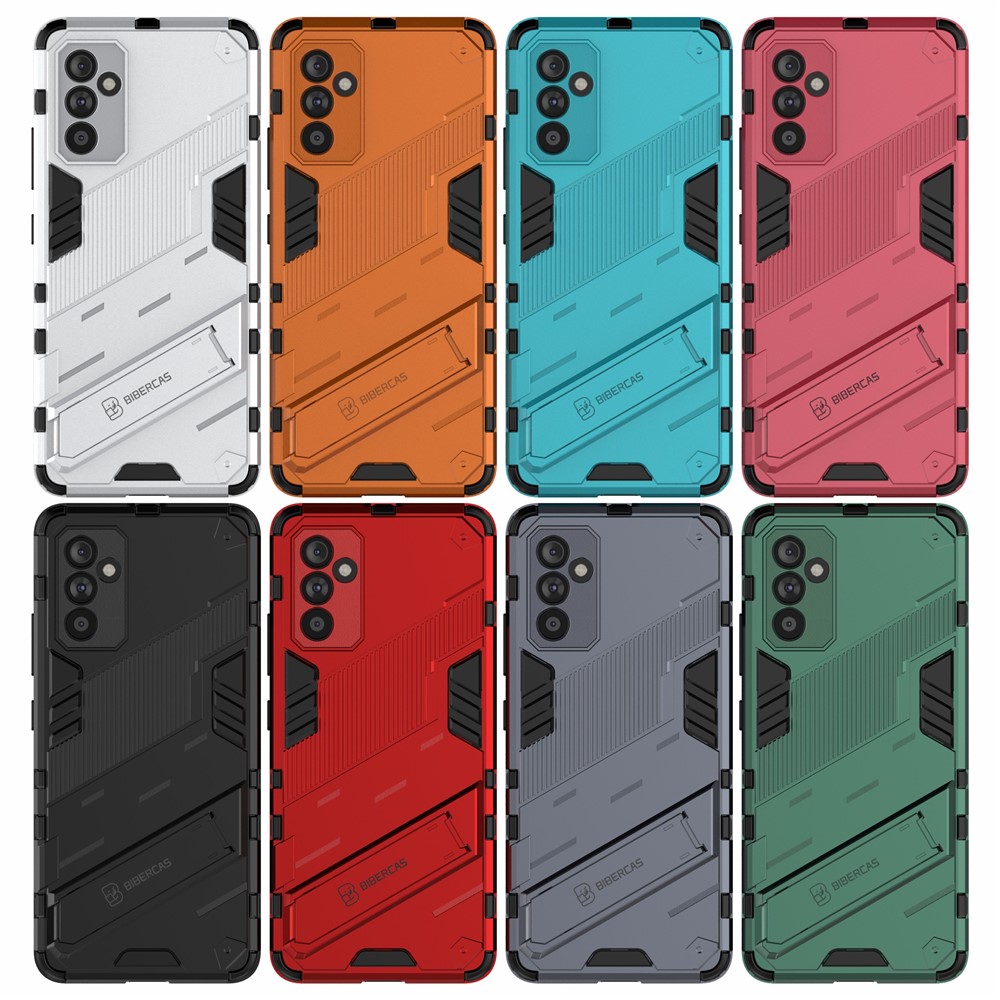 For Samsung Galaxy A82 5G Anti-scratch TPU + PC Hybrid Phone Back Case Shockproof Cover with Kickstand - Black-9