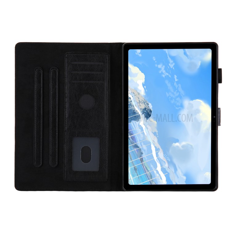 Glitter Shinny PU Leather Tablet Stand Case Shell Protector with Card Holder for Samsung Galaxy Tab A7 10.4 (2020) - Black-4