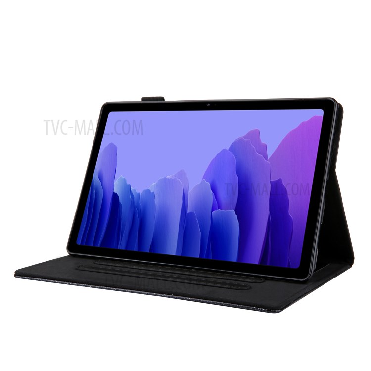 Glitter Shinny PU Leather Tablet Stand Case Shell Protector with Card Holder for Samsung Galaxy Tab A7 10.4 (2020) - Black-5