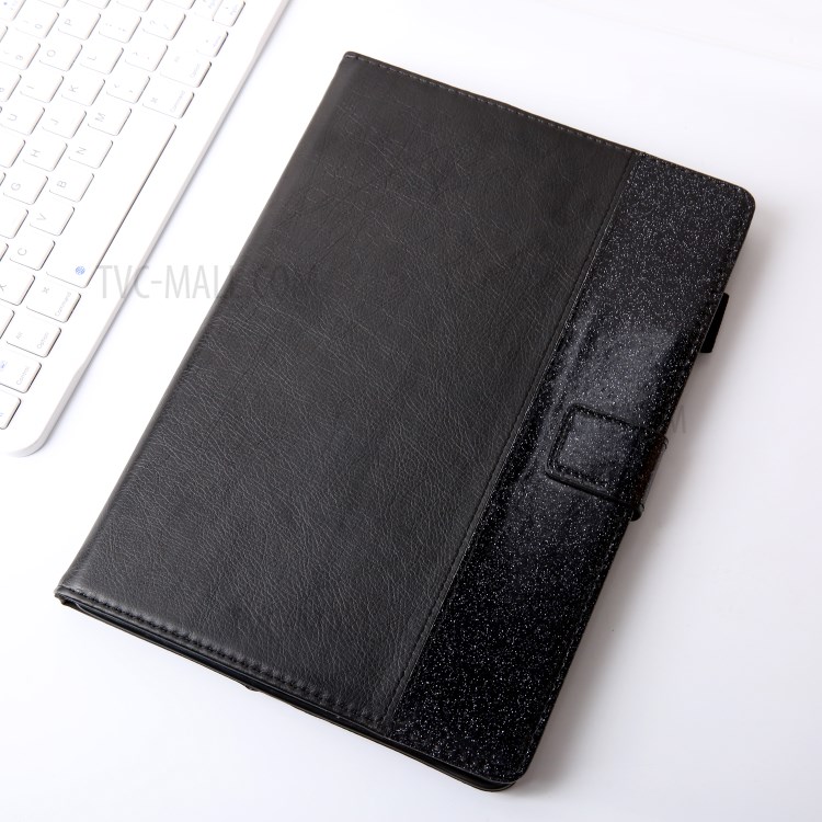 Glitter Shinny PU Leather Tablet Stand Case Shell Protector with Card Holder for Samsung Galaxy Tab A7 10.4 (2020) - Black-7