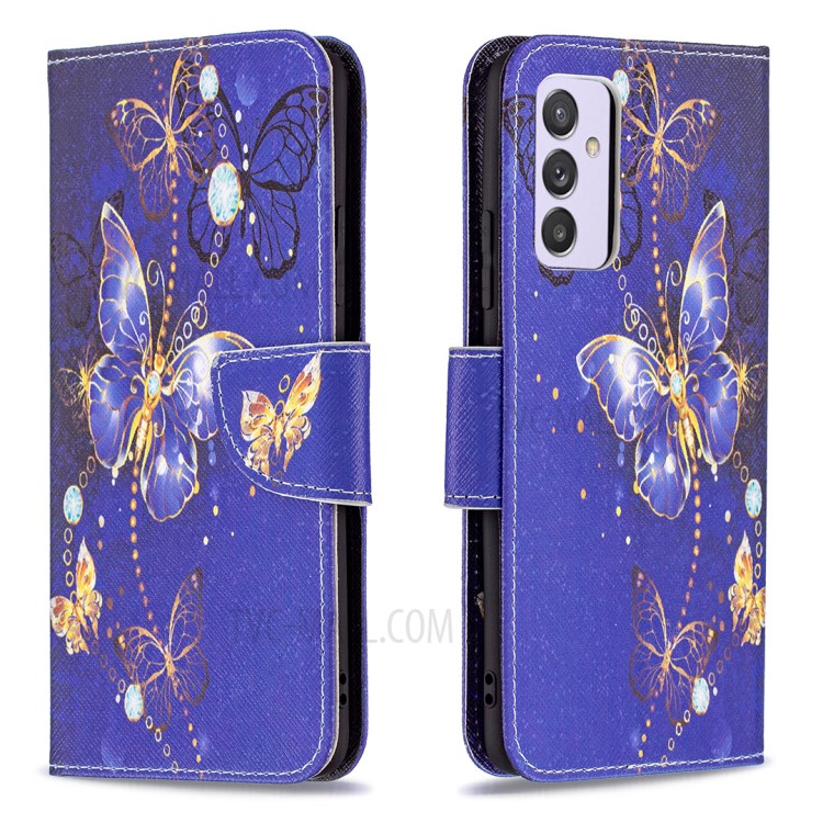 Pattern Printing Wallet Leather Stand Case for Samsung Galaxy A82 5G - Butterflies Pattern-1