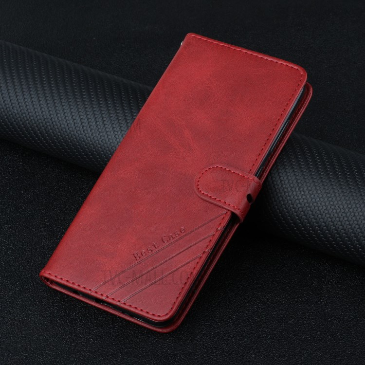 Solid Color Wallet Leather Case with Supporting Stand & Strap for Samsung Galaxy A32 4G (EU Version) - Red-10