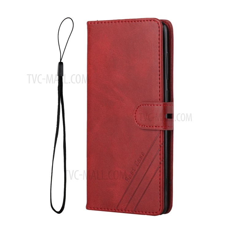 Solid Color Wallet Leather Case with Supporting Stand & Strap for Samsung Galaxy A32 4G (EU Version) - Red-2