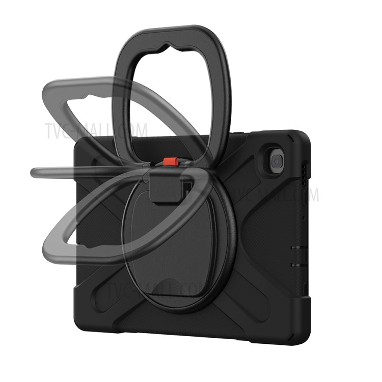 360 Degree Swivel Kickstand Design Tablet Cover Shell for Samsung Galaxy Tab S6 Lite 10.4 P610/P615 2020 - Black-7