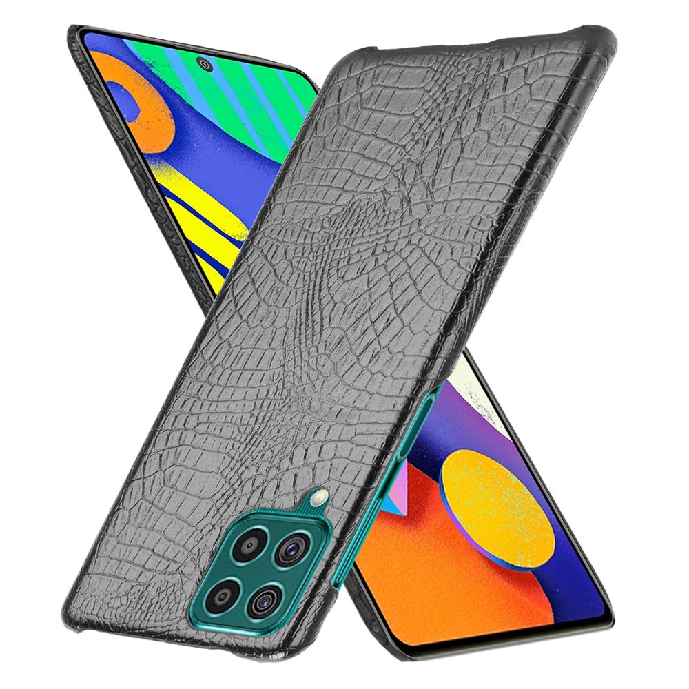 Crocodile Texture Leather Coated Hard PC Phone Cover Case for Samsung Galaxy F62 / Galaxy M62 - Black-2