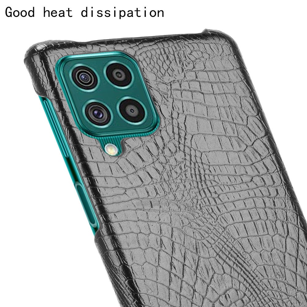 Crocodile Texture Leather Coated Hard PC Phone Cover Case for Samsung Galaxy F62 / Galaxy M62 - Black-5