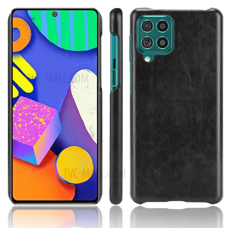 Litchi Texture Shockproof Leather Coated PC Phone Back Case Cover Shell for Samsung Galaxy F62 / Galaxy M62 - Black-5