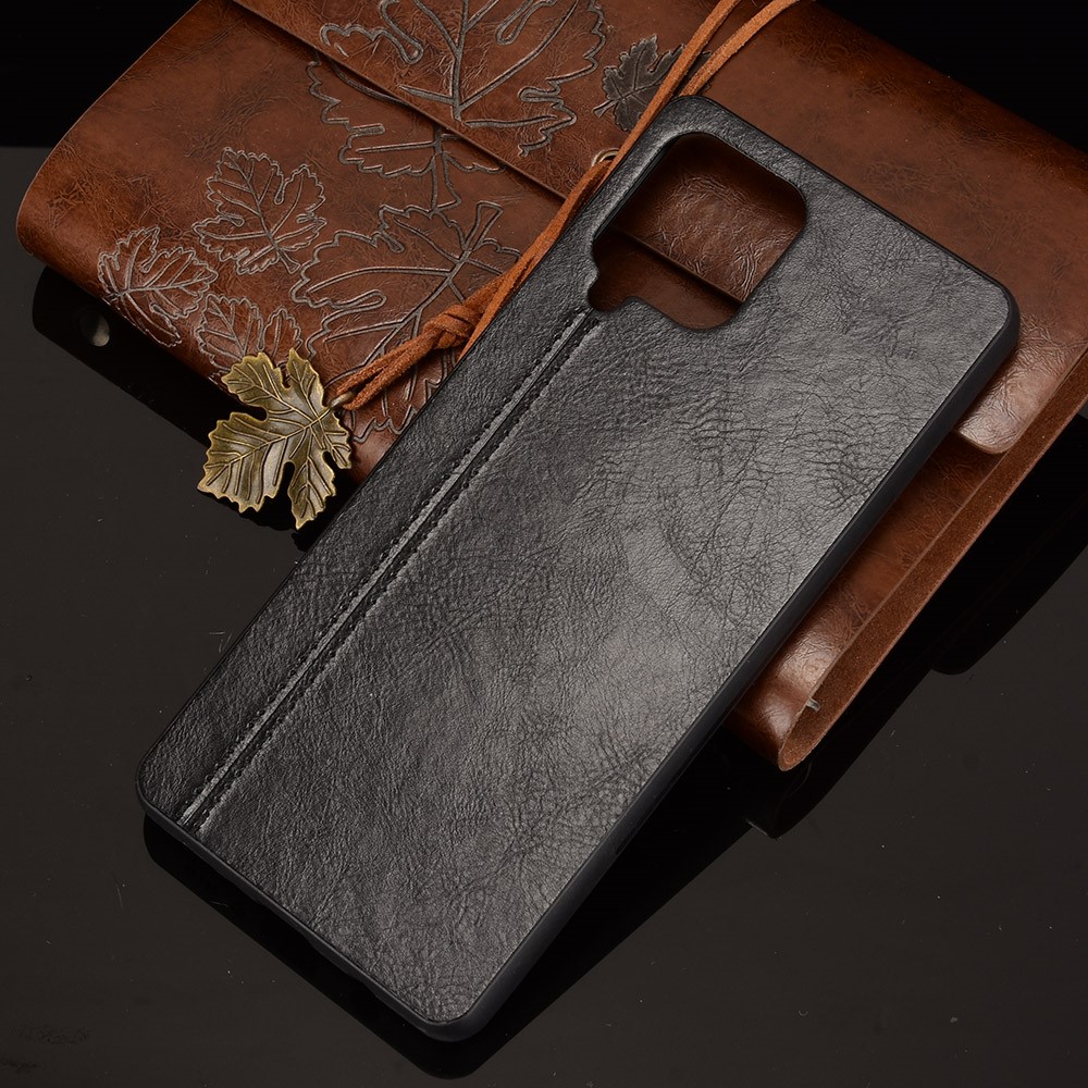 Stitching Line Design PU Leather Coated PC+TPU Phone Case for Samsung Galaxy M62 / F62 - Black-2