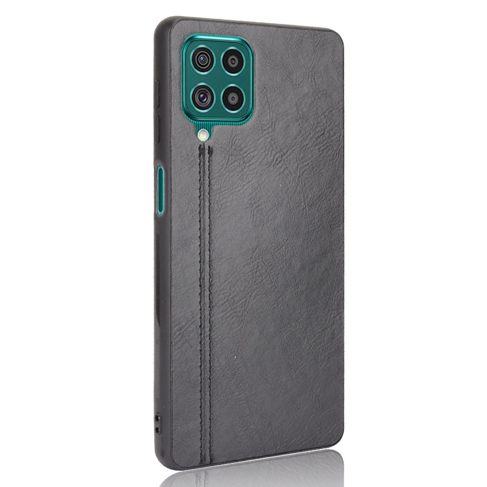 Stitching Line Design PU Leather Coated PC+TPU Phone Case for Samsung Galaxy M62 / F62 - Black-7