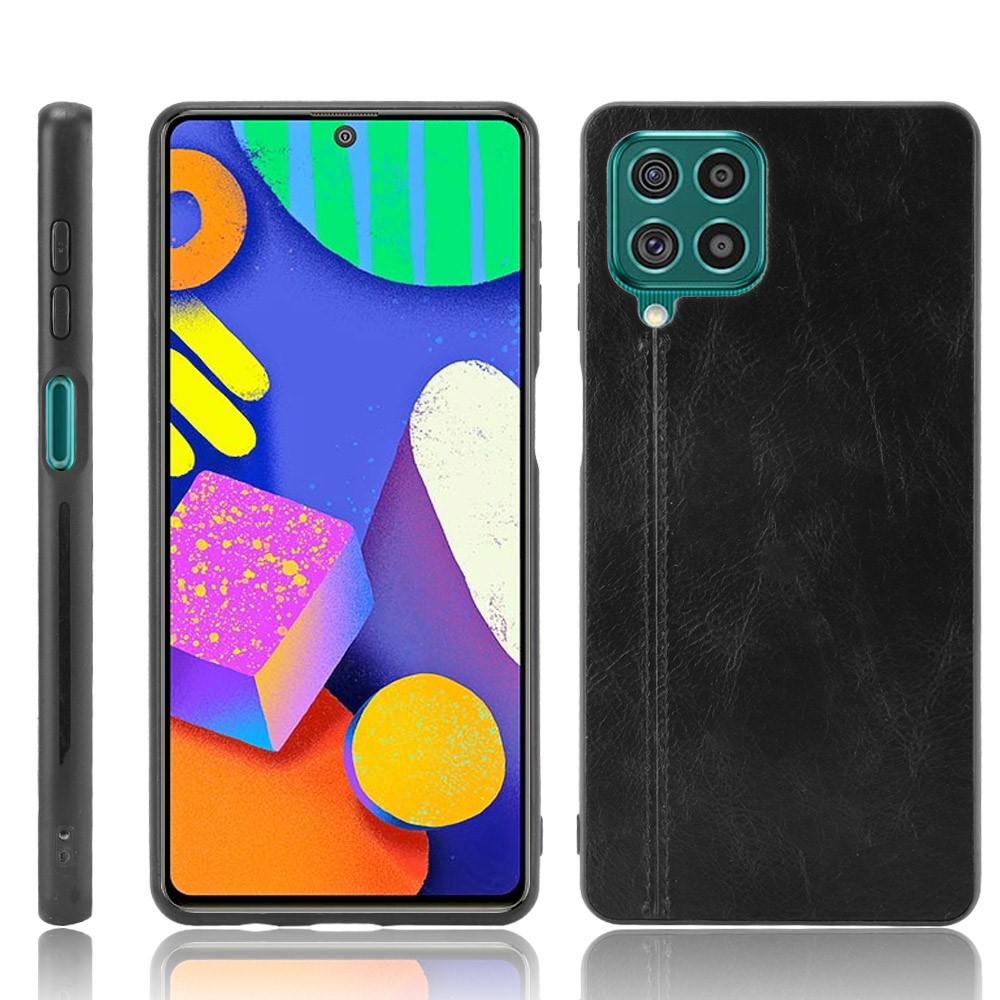 Stitching Line Design PU Leather Coated PC+TPU Phone Case for Samsung Galaxy M62 / F62 - Black-8