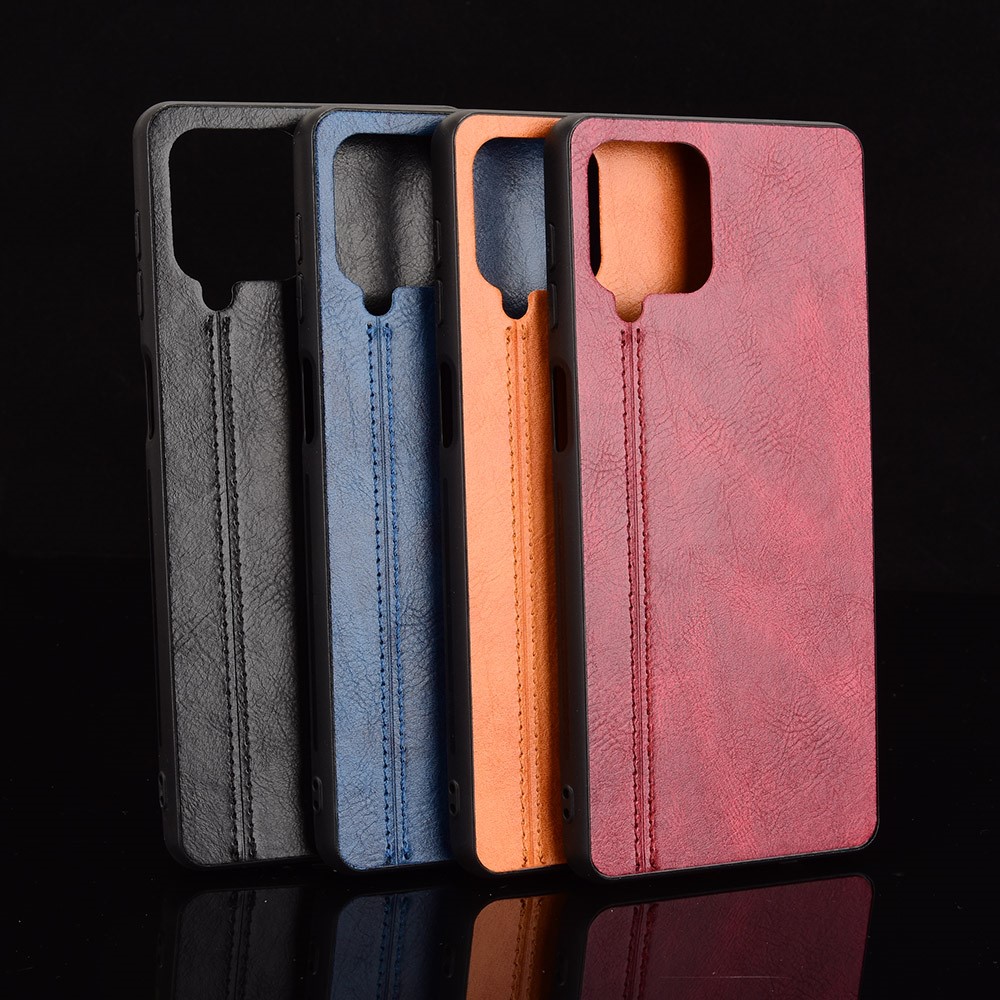 Stitching Line Design PU Leather Coated PC+TPU Phone Case for Samsung Galaxy M62 / F62 - Black-9