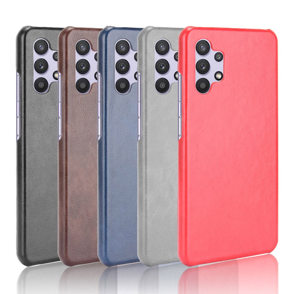 Litchi Texture PU Leather Back Phone Shell Case for Samsung Galaxy A32 4G (Europe Version) - Black-7