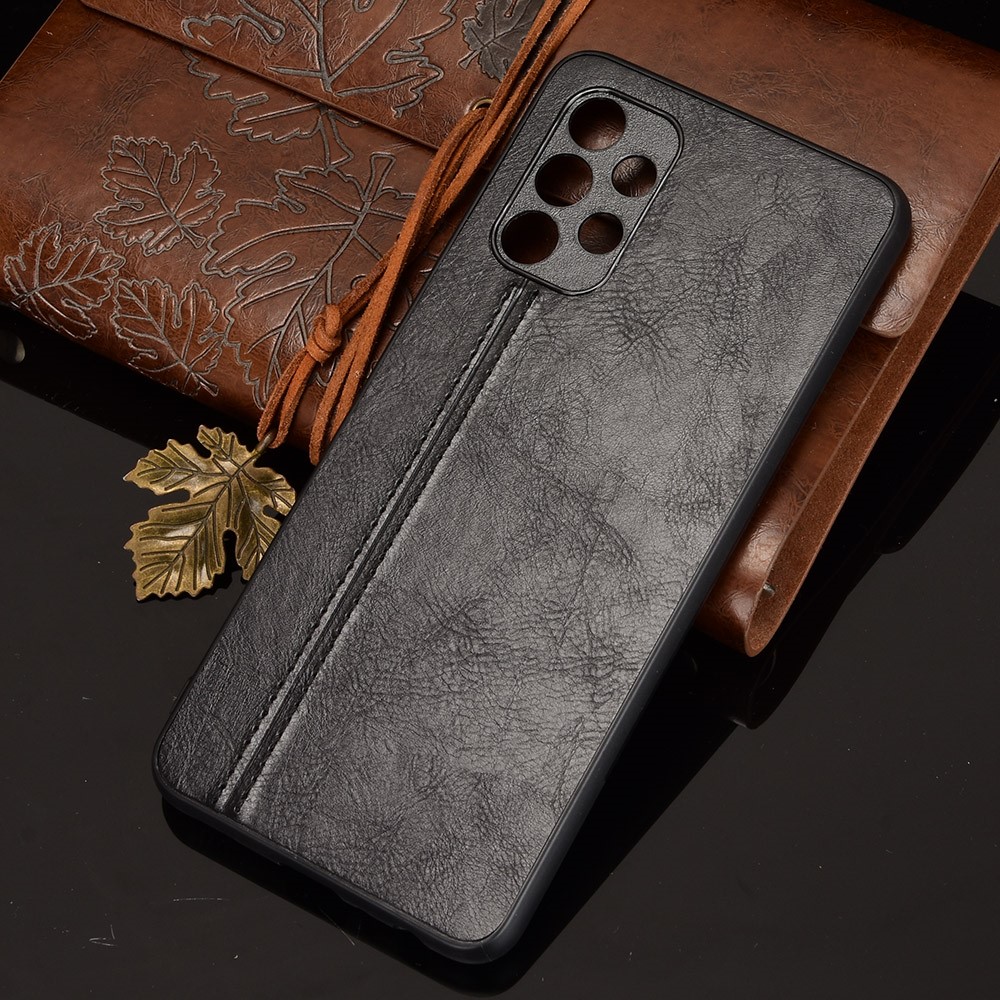 Stitching Line Design PU Leather+PC+TPU Phone Case for Samsung Galaxy A32 4G (EU Version) - Black-7