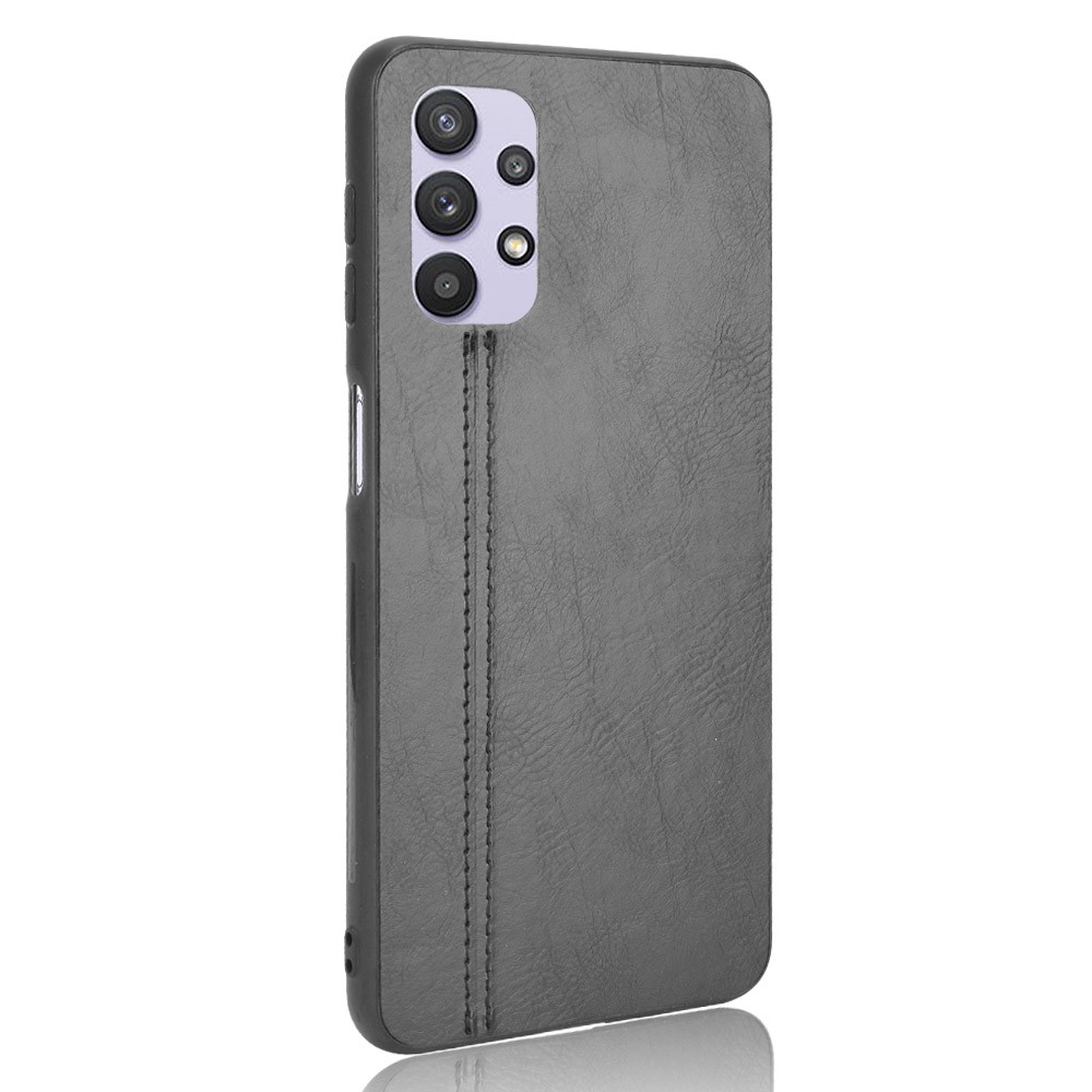 Stitching Line Design PU Leather Coated PC+TPU Phone Case for Samsung Galaxy A32 5G - Black-3