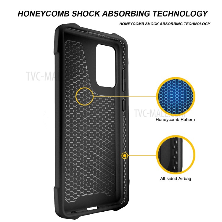 Phantom Series Heavy Duty PC + TPU Hybrid Drop-proof Phone Case Covering for Samsung Galaxy A72 5G - Green-3