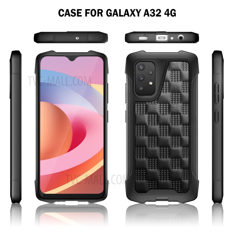Phantom Series Heavy Duty PC + TPU Hybrid Drop-proof Phone Case Covering for Samsung Galaxy A32 4G - Black-7
