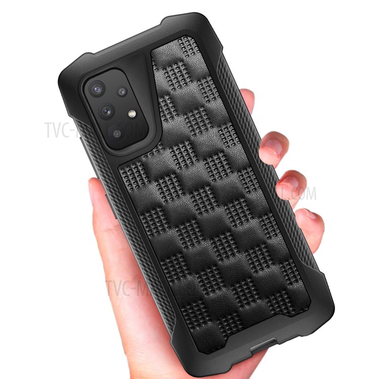 Phantom Series Heavy Duty PC + TPU Hybrid Drop-proof Phone Case Covering for Samsung Galaxy A32 4G - Black-8