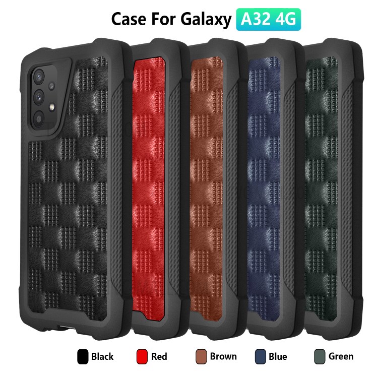 Phantom Series Heavy Duty PC + TPU Hybrid Drop-proof Phone Case Covering for Samsung Galaxy A32 4G - Black-9