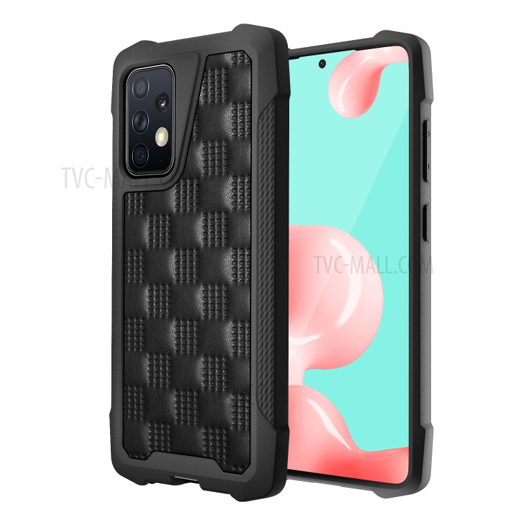 Phantom Series Heavy Duty PC + TPU Hybrid Drop-proof Phone Case Covering for Samsung Galaxy A52 5G - Black-1