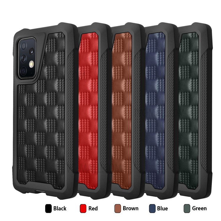 Phantom Series Heavy Duty PC + TPU Hybrid Drop-proof Phone Case Covering for Samsung Galaxy A52 5G - Black-12