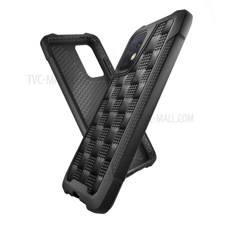 Phantom Series Heavy Duty PC + TPU Hybrid Drop-proof Phone Case Covering for Samsung Galaxy A52 5G - Black-8
