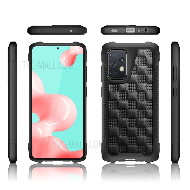 Phantom Series Heavy Duty PC + TPU Hybrid Drop-proof Phone Case Covering for Samsung Galaxy A52 5G - Black-9