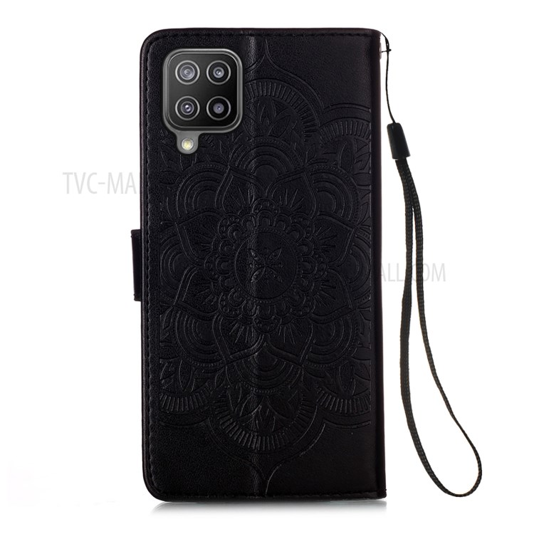 Dream Catcher Imprint Pattern Leather Wallet Stand Phone Case Cover for Samsung Galaxy A22 4G (EU Version) - Black-3