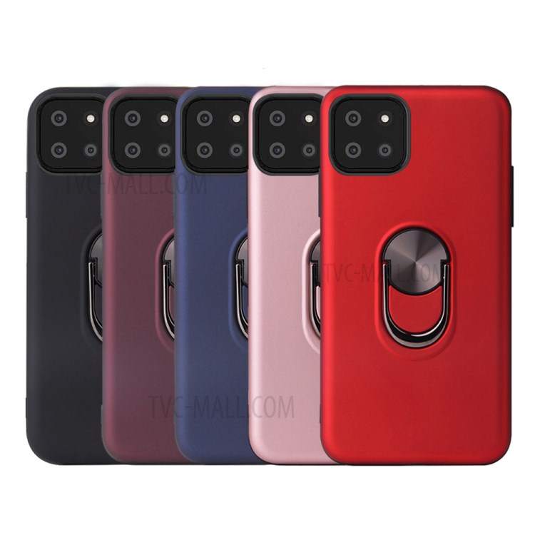 Detachable 2-in-1 PC + TPU Combo Case with Finger Ring Kickstand for Samsung Galaxy A22 5G (EU Version) - Black-9