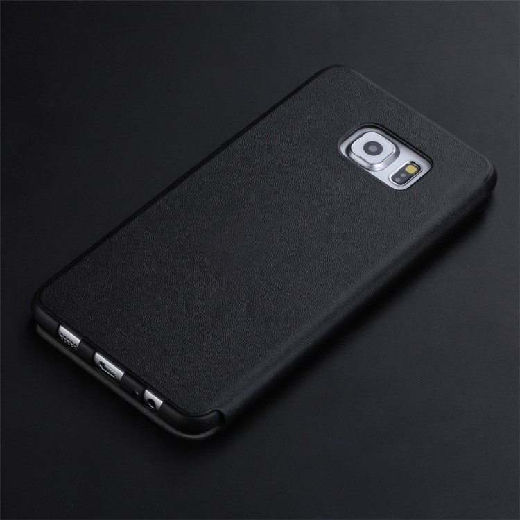 X-LEVEL Slim Folio Leather Stand Case for Samsung Galaxy S6 Edge G925 - Black-3