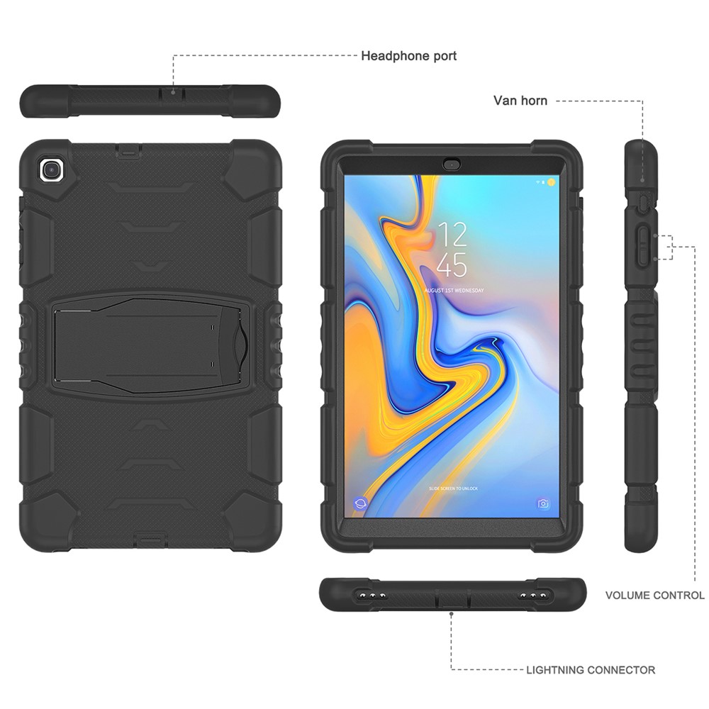 Impact Resistant PC + Silicone Tablet Cover with Kickstand for Samsung Galaxy Tab A 10.1 (2019) SM-T510 (Wi-Fi) / Galaxy Tab A 10.1 (2019) SM-T515 (LTE) - Black-3